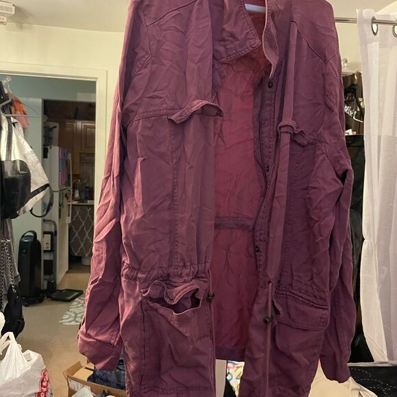 Charolette russe 
Pink mauve rose color 
Plus size 2xl/3xl
Safari anorak jacket - Picture 3 of 4